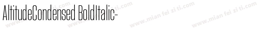 AltitudeCondensed BoldItalic字体转换
